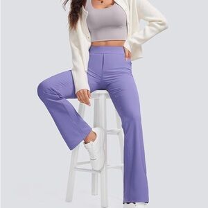 Women's CRZ YOGA NWT Lavender Purple Flared Pants leisure ware size XL 14